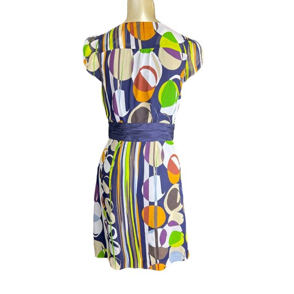 Moulinette Soeurs Anthropologie dress sheath abstract geometric print sz 2 Dd533 - Picture 5 of 12